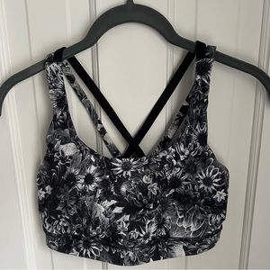 Lululemon Floral Black & White Bra